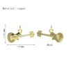 Approx 23x15.2mm Invisible Setting Guitar Musical Pendant Gold Plated Cubic Zirconia Charms Jewelry Special Gift For Women