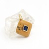 Approx 16.3x21.4mm Square Invisible Setting Gold Plated Cubic Zirconia Serpeggiante Pendant Charms For Women Jewelry
