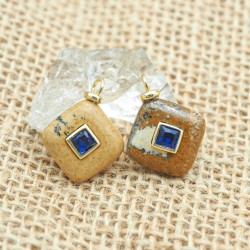 Approx 16.3x21.4mm Square Invisible Setting Gold Plated Cubic Zirconia Serpeggiante Pendant Charms For Women Jewelry