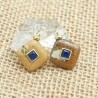 Approx 16.3x21.4mm Square Invisible Setting Gold Plated Cubic Zirconia Serpeggiante Pendant Charms For Women Jewelry