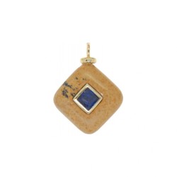 Approx 16.3x21.4mm Square Invisible Setting Gold Plated Cubic Zirconia Serpeggiante Pendant Charms For Women Jewelry
