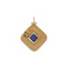 Approx 16.3x21.4mm Square Invisible Setting Gold Plated Cubic Zirconia Serpeggiante Pendant Charms For Women Jewelry