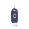 Approx 11.9x30.1mm Stone Lapis Lazuli Square Rectangle Round Coin Shape Gold Plated Invisible Setting Pendant