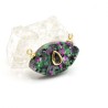 Approx 21.8x13.4mm Zoisite Gold Plated Invisible Setting Drop Shape Religious Turkish Eye Teardrop Pendant Islam Red Charms