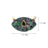 Approx 21.8x13.4mm Zoisite Gold Plated Invisible Setting Drop Shape Religious Turkish Eye Teardrop Pendant Islam Red Charms
