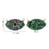 Approx 21.8x13.4mm Zoisite Gold Plated Invisible Setting Drop Shape Religious Turkish Eye Teardrop Pendant Islam Red Charms