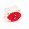 Approx 21.8x13.1mm Agate Gold Plated Invisible Setting Pendant Islam Red Teardrop Religious Turkish Eye Drop Shape Charms