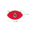 Approx 21.8x13.1mm Agate Gold Plated Invisible Setting Pendant Islam Red Teardrop Religious Turkish Eye Drop Shape Charms