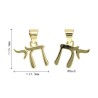  Alphabet Hebrew Chai Jewish Kabbalah Religious Jewelry Gold Plated Copper Metal Pendant