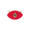 Approx 21.8x13.1mm Agate Gold Plated Invisible Setting Pendant Islam Red Teardrop Religious Turkish Eye Drop Shape Charms