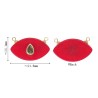 Approx 21.8x13.1mm Agate Gold Plated Invisible Setting Pendant Islam Red Teardrop Religious Turkish Eye Drop Shape Charms
