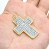 Approx 29.8x43.8mm Jesus Gold Plated Two Electroplated Dual Tone Cross Holy Bible Christian Pendant For Women