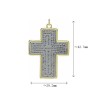 Approx 29.8x43.8mm Jesus Gold Plated Two Electroplated Dual Tone Cross Holy Bible Christian Pendant For Women