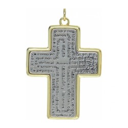 Approx 29.8x43.8mm Jesus Gold Plated Two Electroplated Dual Tone Cross Holy Bible Christian Pendant For Women