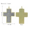 Approx 29.8x43.8mm Jesus Gold Plated Two Electroplated Dual Tone Cross Holy Bible Christian Pendant For Women