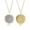 18x2inch Round Shape Holy Bible Circle Chains Necklaces Dual Two Tone Electroplated Gold Plated Necklace For Women