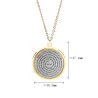 18x2inch Round Shape Holy Bible Circle Chains Necklaces Dual Two Tone Electroplated Gold Plated Necklace For Women