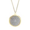 18x2inch Round Shape Holy Bible Circle Chains Necklaces Dual Two Tone Electroplated Gold Plated Necklace For Women