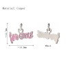 Approx 14.8x12.7mm Black Enamel Letter Pendant Silver Plated Charms For Women Special Gift Jewelry