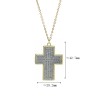 18x2inch Jesus Christian Cross Holy Bible Dual Two Tone Electroplated Gold Plated Chains Necklaces Necklace