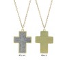 18x2inch Jesus Christian Cross Holy Bible Dual Two Tone Electroplated Gold Plated Chains Necklaces Necklace
