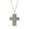 18x2inch Jesus Christian Cross Holy Bible Dual Two Tone Electroplated Gold Plated Chains Necklaces Necklace