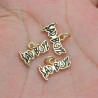 Approx 13.9x12.1mm Enamel Pendant Gold Plated Face Letter Black Charms Special Gift Jewelry For Women