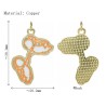 Approx 20.2x30.3mm Enamel Black Gold Plated Spaceman Pendant Special Gift Jewelry For Women