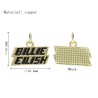 Approx 16.4x14.4mm Letter Alphabet Pendant Gold Plated Black Enamel Charms For Women Jewelry Special Gift