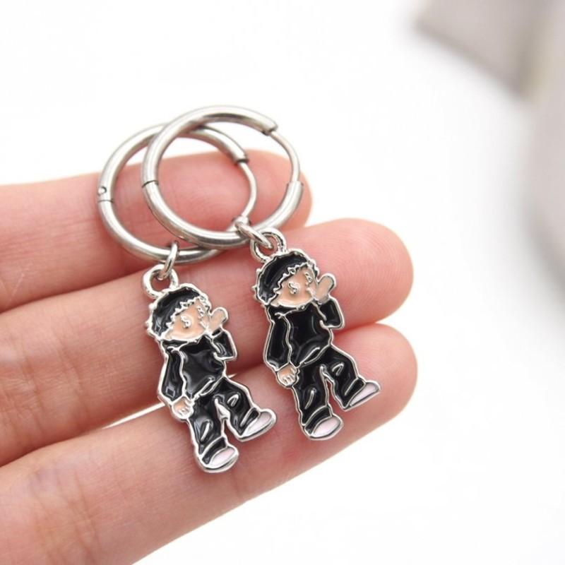 Approx 40mm Silver Plated Letter Hoop Earrings Jewelry Special Gift For Women