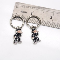 Approx 40mm Silver Plated Letter Hoop Earrings Jewelry Special Gift For Women