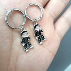 Approx 40mm Silver Plated Letter Hoop Earrings Jewelry Special Gift For Women