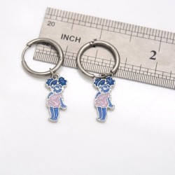 Approx 40mm Letter Silver Plated Hoop Earrings For Women Jewelry Special Gift