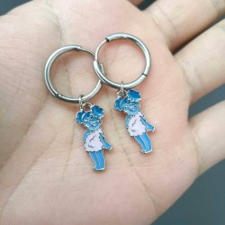 Approx 40mm Letter Silver Plated Hoop Earrings For Women Jewelry Special Gift