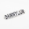 Approx 37x8.8mm Silver Plated Letter Black Enamel Connector For Women Jewelry Special Gift
