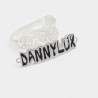 Approx 37x8.8mm Silver Plated Letter Black Enamel Connector For Women Jewelry Special Gift
