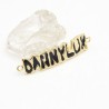 Approx 38.9x9mm Letter Gold Plated Black Enamel Connector Special Gift For Women Jewelry