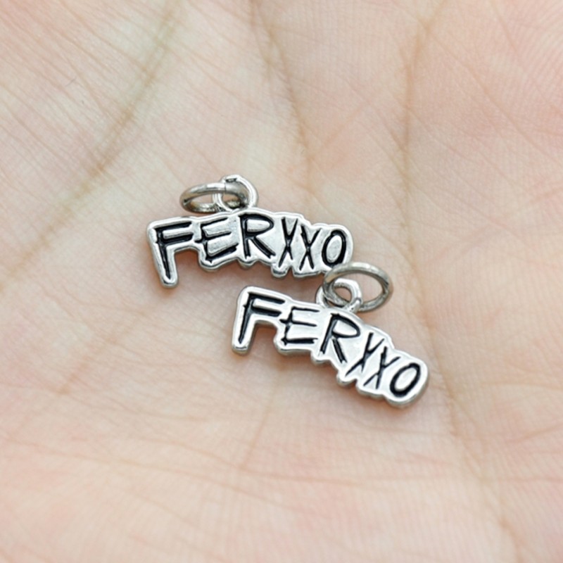Approx 13.6x13.1mm Pendant Enamel Black Letter Silver Plated Charms Special Gift Jewelry For Women