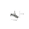 Approx 13.6x13.1mm Pendant Enamel Black Letter Silver Plated Charms Special Gift Jewelry For Women
