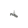 Approx 13.6x13.1mm Pendant Enamel Black Letter Silver Plated Charms Special Gift Jewelry For Women