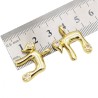 Alphabet Hebrew Chai Jewish Kabbalah Religious Jewelry Gold Plated Copper Metal Cubic Zirconia Pendant