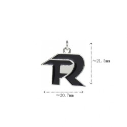 Approx 21.1x21.5mm Silver Plated Letter Pendant Enamel Charms Special Gift For Women Jewelry