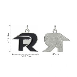 Approx 21.1x21.5mm Silver Plated Letter Pendant Enamel Charms Special Gift For Women Jewelry