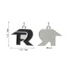 Approx 21.1x21.5mm Silver Plated Letter Pendant Enamel Charms Special Gift For Women Jewelry
