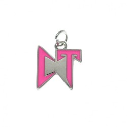 Approx 17x13mm Pendant Enamel Black Letter Silver Plated Charms Jewelry For Women Special Gift