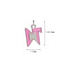Approx 17x13mm Pendant Enamel Black Letter Silver Plated Charms Jewelry For Women Special Gift