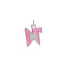 Approx 17x13mm Pendant Enamel Black Letter Silver Plated Charms Jewelry For Women Special Gift