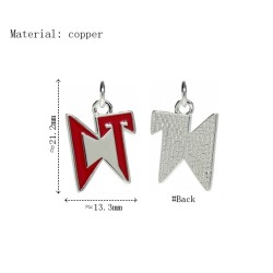Approx 17x13mm Pendant Letter Enamel Silver Plated Black Charms For Women Jewelry Special Gift