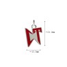 Approx 17x13mm Pendant Letter Enamel Silver Plated Black Charms For Women Jewelry Special Gift
