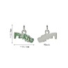 Approx 14.1x12.9mm Enamel Letter Silver Plated Pendant Black Charms Special Gift For Women Jewelry